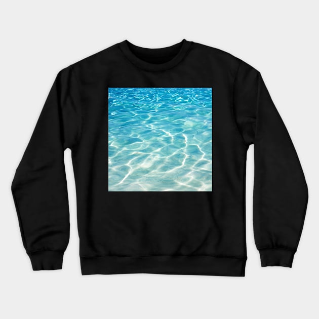 Blue Ocean Summer Beach Waves Crewneck Sweatshirt by StylishPrinting